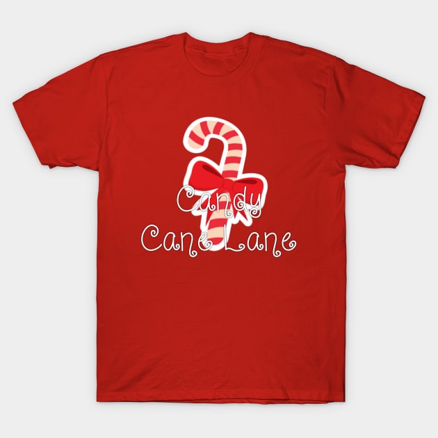 Candy Cane Lane T-Shirt by Courtney's Creations